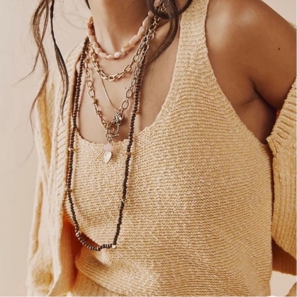 Free People FP Beach Declan sweater romper set in yellow - Picture 2 of 6